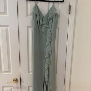 Sage green formal dress